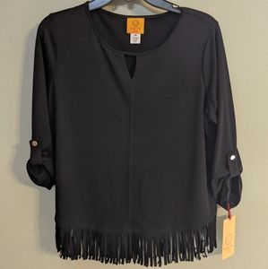 Black fringed shirt